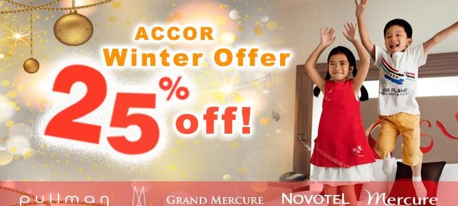 Accor China winter offer – 25% on China’s hotels (Pullman, M Gallery, Grand Mercure, Novotel and Mercure)