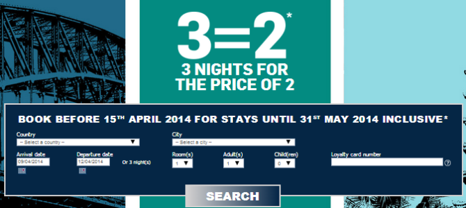 Accor hotel Stay 3 nights Pay 2 nights Sales – Includes ibis, Novotel ,Sofitel and Mercure