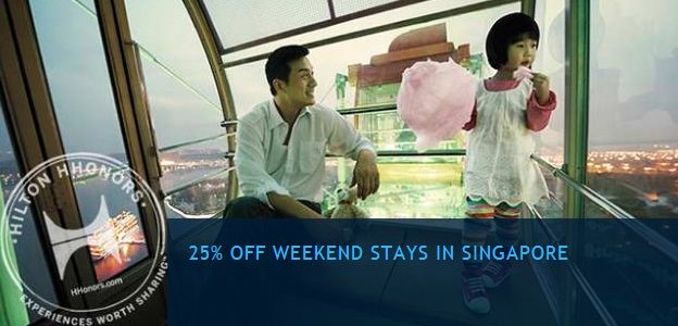 Singapore hotel promotion: Hilton & Conrad Singpaore Hotels 25% off for weekend stays