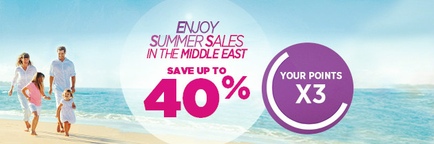 Le Club Accorhotels: Middle East Summer 40% off Sales and Triple Points offer