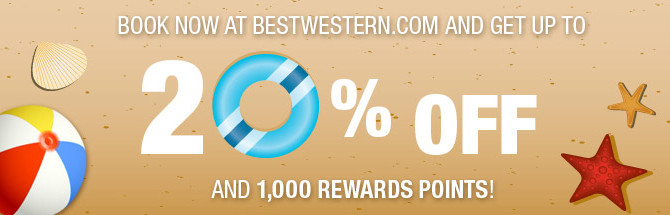 1,000 bonus points for each online booking made through BestWestern.com