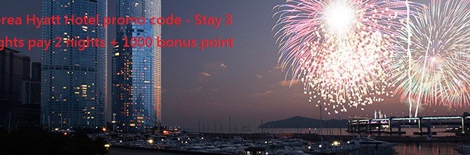 Korea Hyatt Hotel promo code – Stay 3 nights pay 2 nights + 1000 bonus point
