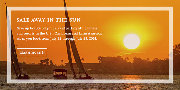 Hyatt Sale Away in the Sun Promo: Save up to 20% for 2 Days Only