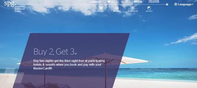 Starwood x MasterCard Promo: Europe, Africa and Middle East stay 3 pay 2, Stay 4 pay3 and stay 6 pay 4.