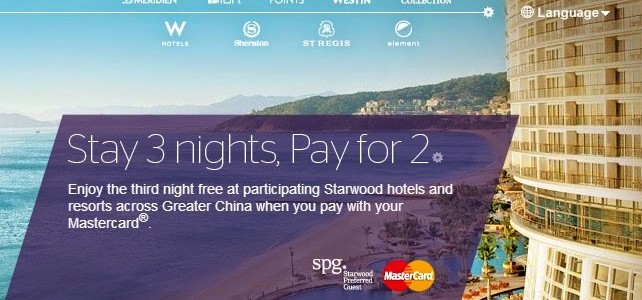 Starwood Asia-Pac Stay 3 Pay 2 Promotion – Book by Dec 31, 2014