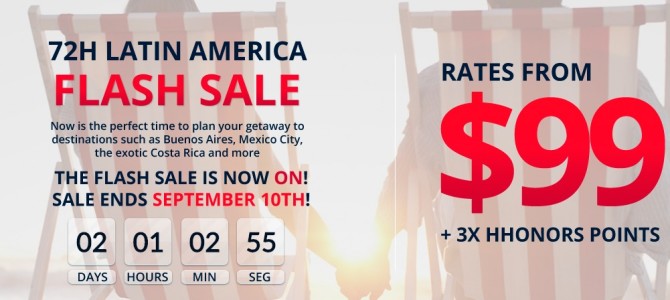 Hilton Latin America 72hr Flash sale – Rate from $99 + 3X HHonors Points