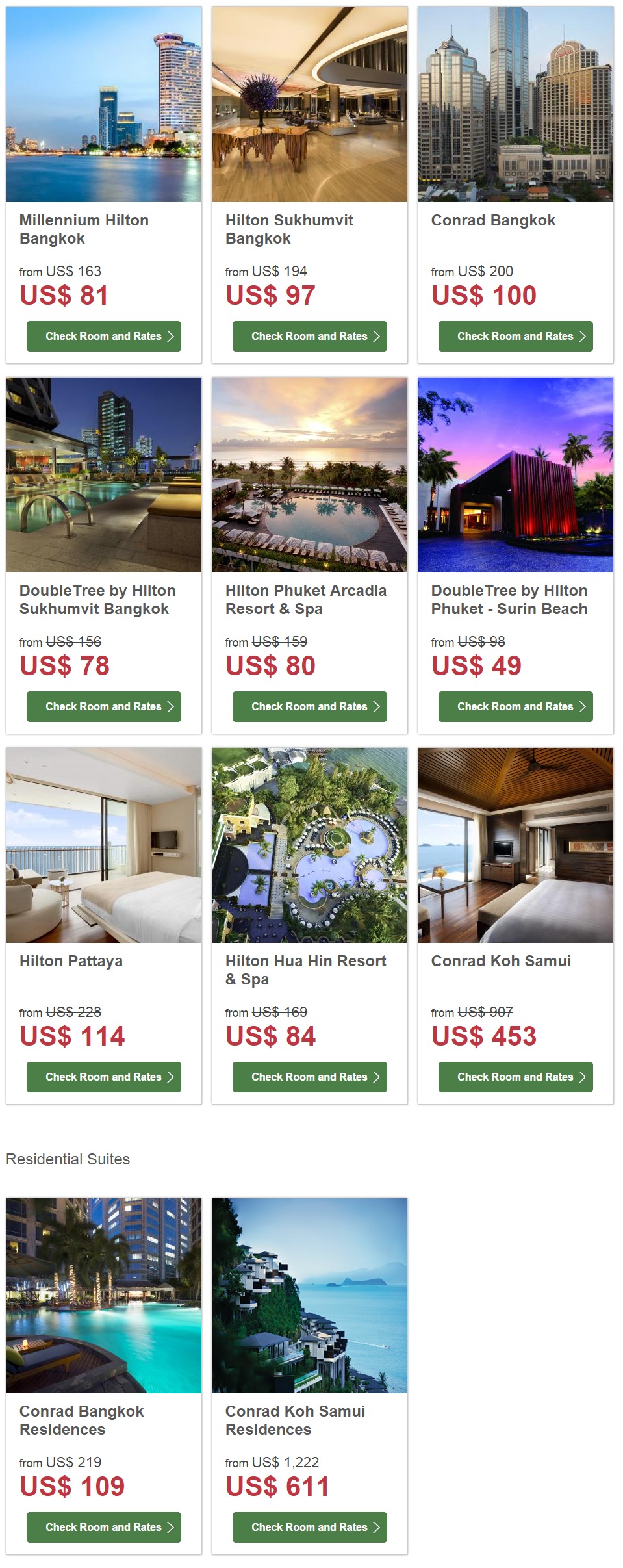 Hilton Hotel Deals – 50  off Thailand Hotels