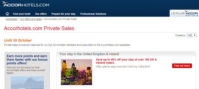 Le Club Accorhotels Private Sales started – Up to 50% off