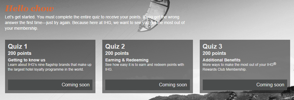 IHG free reward club points