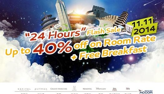 Preview: Accorhotels Greater China 40% off private sale will start on November 11 ,2014