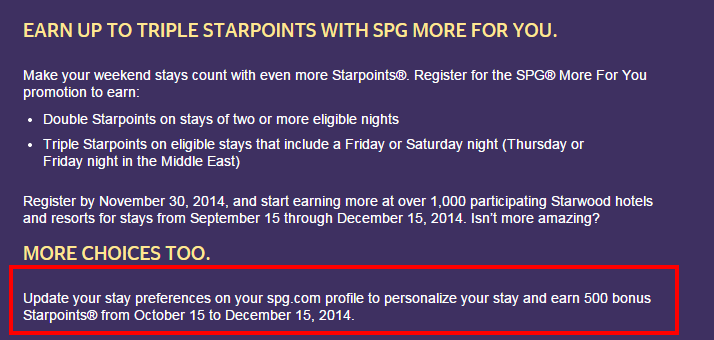 Starwood Preferred Guest   Registration