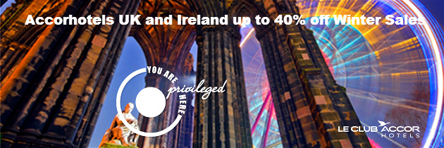 Accorhotels UK and Ireland up to 40% off Winter Sales – book by  March 3, 2015