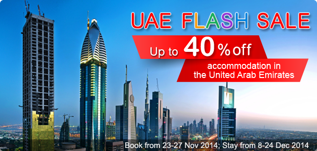 Agoda UAE Flash Sale: Up to 40% off and book by Nov 27, 2014