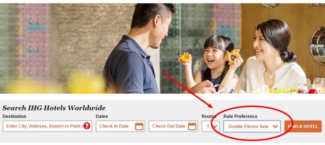 IHG China 50% off and free 5,000 points on first 1111 bookings – Book at Nov 11