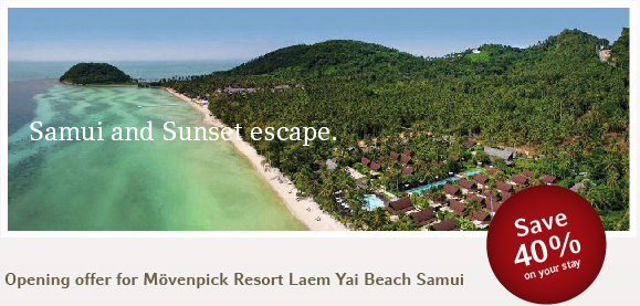 40% off discount code for Mövenpick Resort Laem Yai Beach Samui – New opening offer