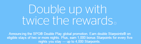 Register for the SPG Double Play Global Promotion