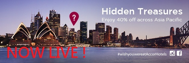 Now Live: Accorhotels Enjoy your Hidden Treasures Promo: Asia Pacific 40% off sale  – Book by February 6, 2014