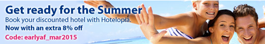 Book now your summer holidays with Hotelopia and get a 8  discount