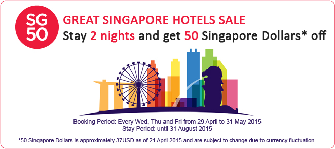 Now Live: SGD50 off for booking on 2 nights or more in Singapore