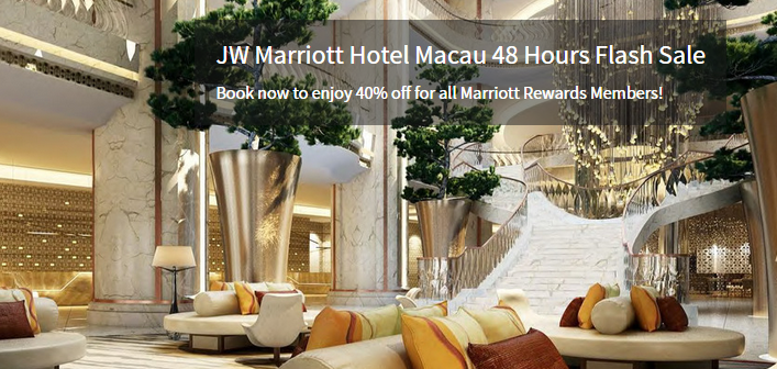 JW Marriott Hotel Macau  Marriott Rewards Members 40  Off Flash Sale
