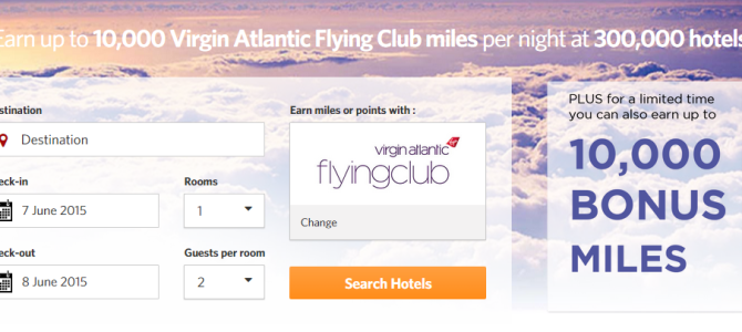 Earn more than 10,000 Virgin Atlantic Flying Club miles when spend £1000 on hotel – Kaligo.com