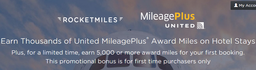 Rocketmiles   MileagePlus Minimum 5 000 First Purchase Offer Q2 2015