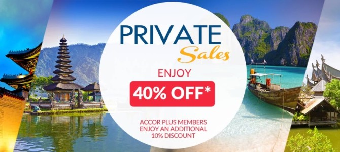 Accorhotels worldwide 40% off private sale now live on Accorhotels.com – Book by August 20