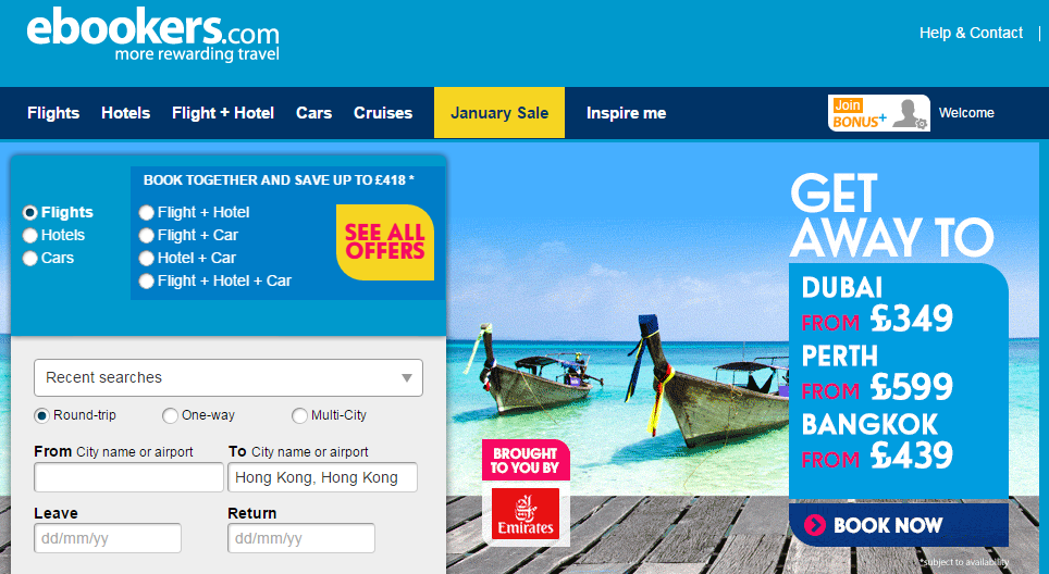 Cheap Flights Hotels Holidays Travel Deals ebookers.com