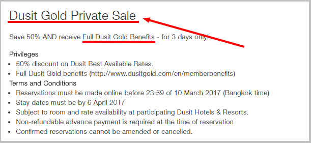 dusit private sale