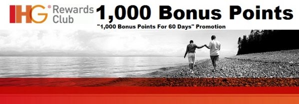 Get 1,000 Bonus Points for your next stay –  IHG Promotion Code