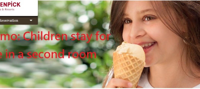 Moevenpick hotels Promo: Children stay for free in a second room and receive a welcome present