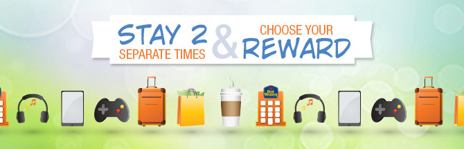 Receive $25 Amazon Gift Card or $25 Best Buy Gift Card or $25 iTunes Gift Card when you stay 2 times in Best Western Hotel