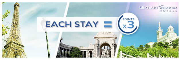 Le Club Accorhotels: Get triple points for stay in Paris (Registration is required)