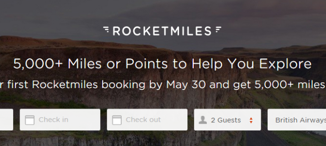 Good Deal ! Earn 5,000 miles when you book your first hotel on Rocketmiles.com