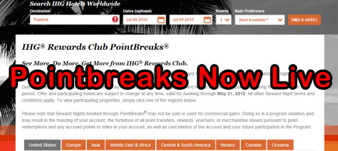 IHG 2015 May Pointbreaks has now live: Nha Trang InterContinental 5,000 points only