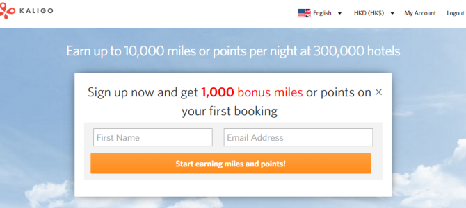 Kaligo offer 1,000 extra bonus miles when you make your first booking and sign up using referral link
