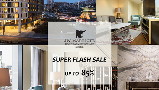 JW Marriott Dongdaemum Square Seoul up to 85% off flash sale – Book by July 31, 2015