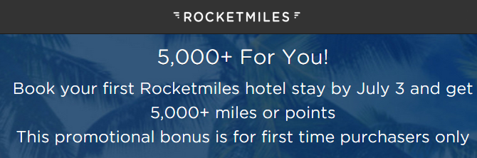 Back Again! Rocketmiles gives 5,000 bonus miles(Any Partners) on first bookings, Act Quick.