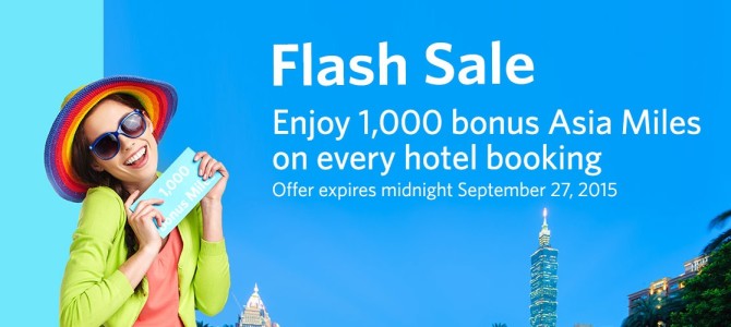 Kaligo Flash sale: Earn 1,000 Asia miles on every booking. Book by September 27.