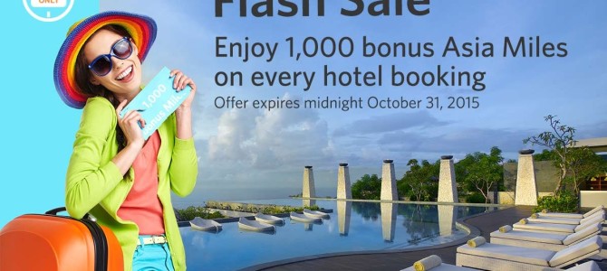 Kaligo Flash sale: Earn extra 1,000 Asia miles on EVERY booking. Book by October 31.