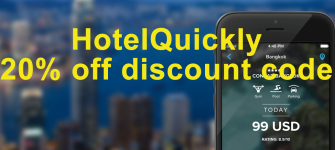 HotelQuickly 20.16% off discount code (Valid for new and existing users)