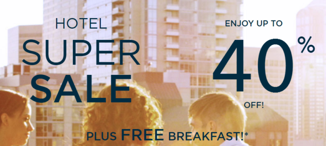 Accorhotels worldwide 40% off crazy sale(Plus free breakfast) now live – Book by October 21
