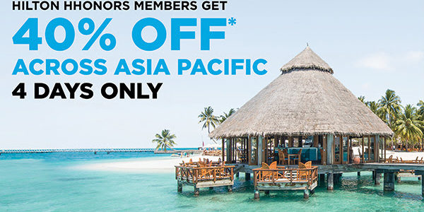 Hilton Asia Pac 40% off flash Sale – Book by December 9, 2016