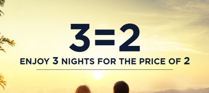 Accorhotels Pay 2 nights stay 3 nights for worldwide hotels – Book by March 28