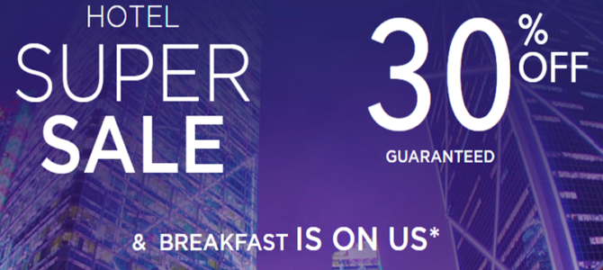 Accorhotels 30% off super sale and include free breakfast! Book by October 20.