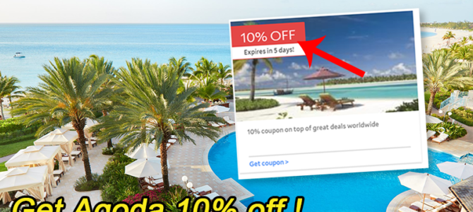 Secret Way to get 10% off discount code for Agoda website!
